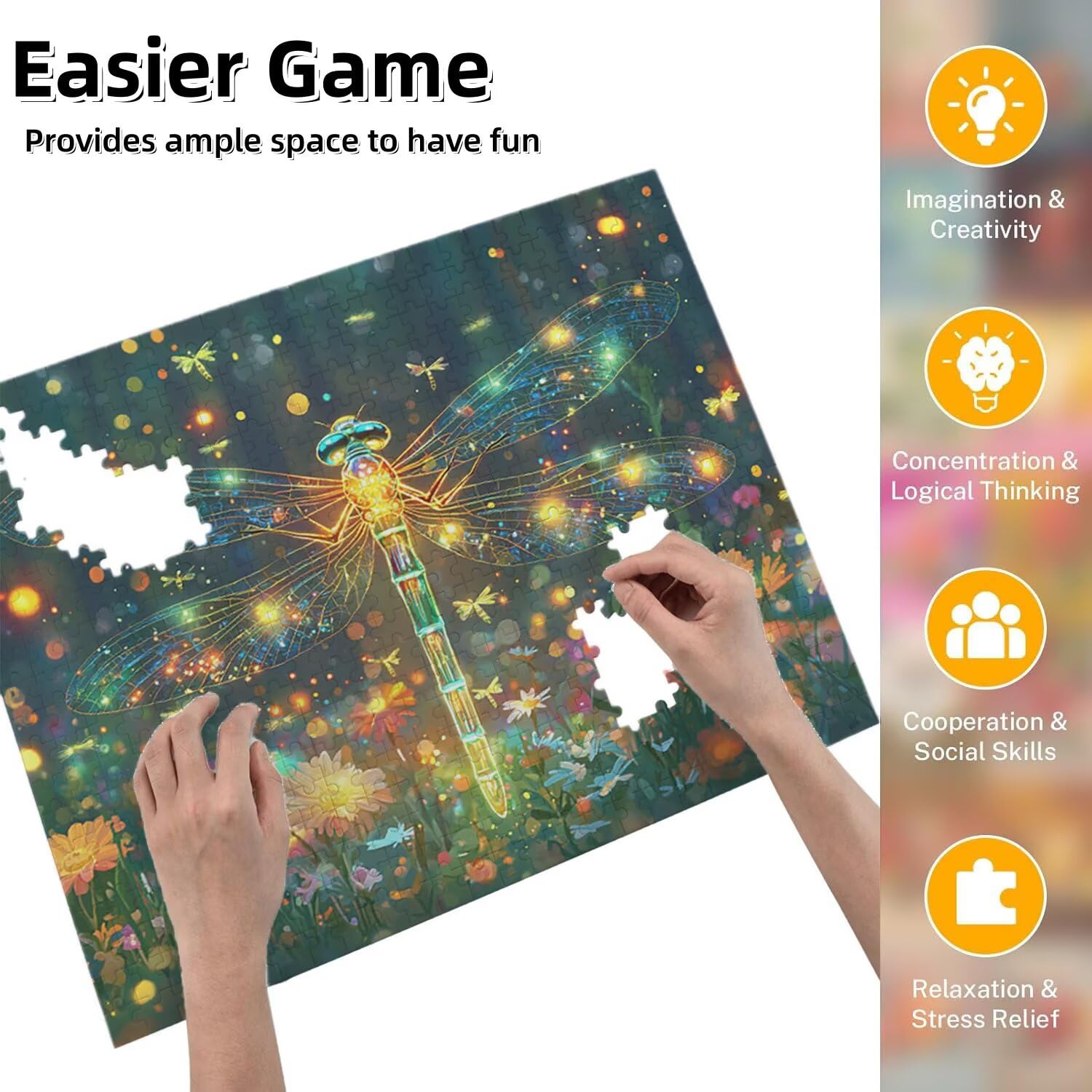 Jigsaw Puzzle, 6000 Pezzi Puzzle Classici, Libellula Puzzle Rilassamento Intelligence, Mpossibile Difficile Puzzle Impegnativo per Adulti Puzzle Gioco Familiare, Regalo per Amore Amico fr0-702