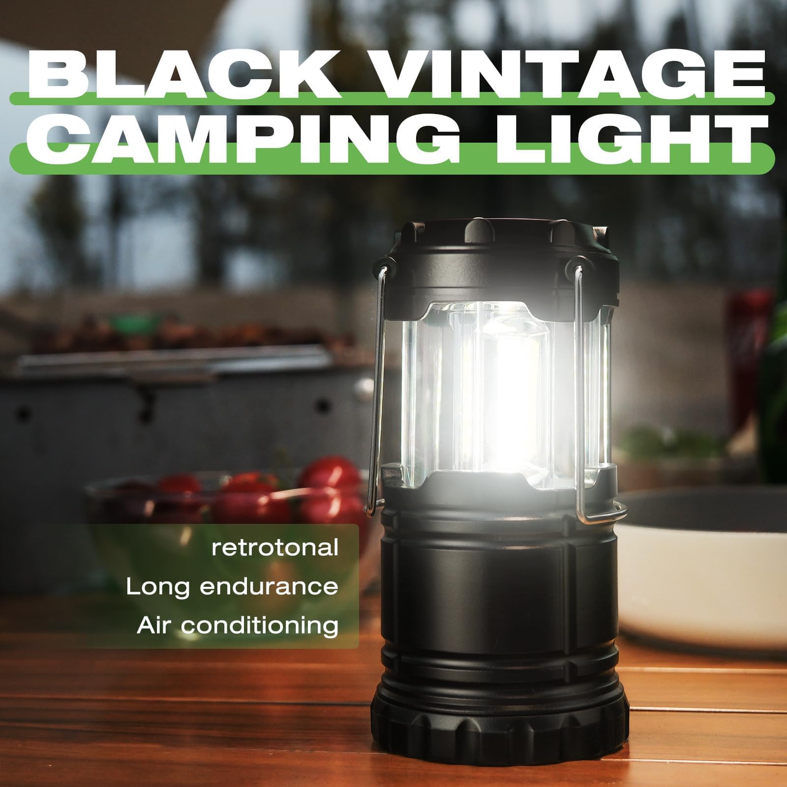 Laterne Faltbares Campinglicht, batteriebetriebene Laternen, LED, super hell, für Stromausfälle, Innenbereich, Notfall, Outdoor, Camping, Wandern Kit (LED-6)