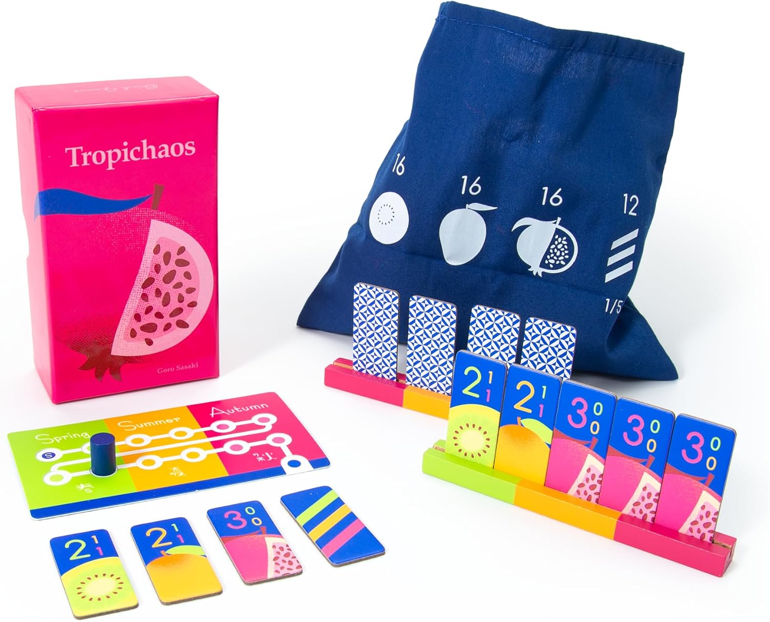 Oink Games Tropichaos Board Game – Fast Fruit Strategy for Families | Ages 7+ | 2–5 Players | 20 Min Play