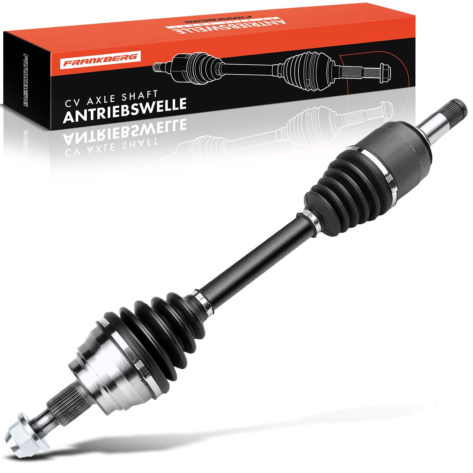 Frankberg Eje de transmisión AT sin anillo ABS 1643300801 | eje delantero, izquierda; Compatible con: Clase M W164, Clase GL X164