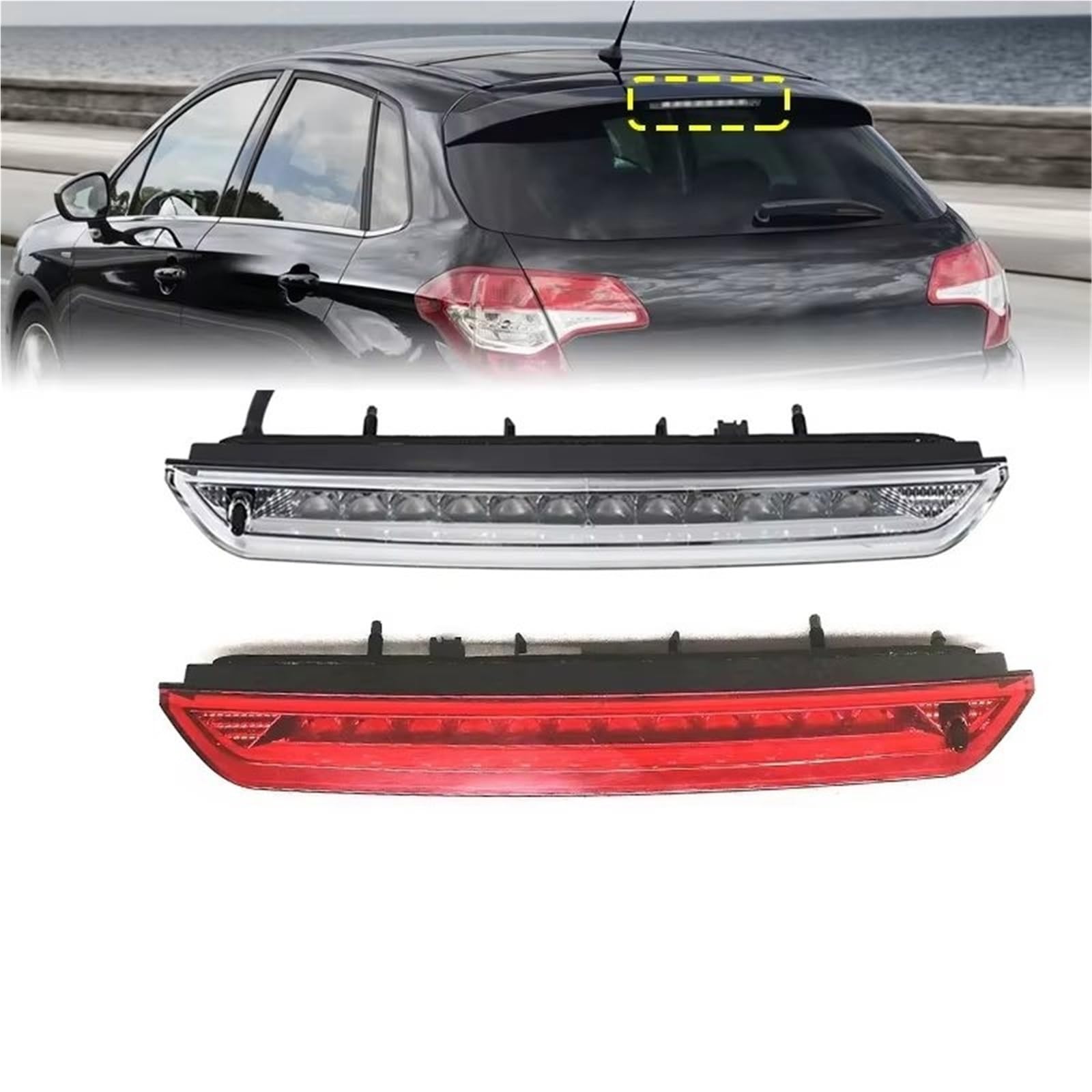 Foco CHMSL Compatible Con Citroen Para C4 Para Picasso II DS6 Accesorios Recambio Para Tercera Luz Freno Del Coche Referencias OEM: 9600412680 9806719280