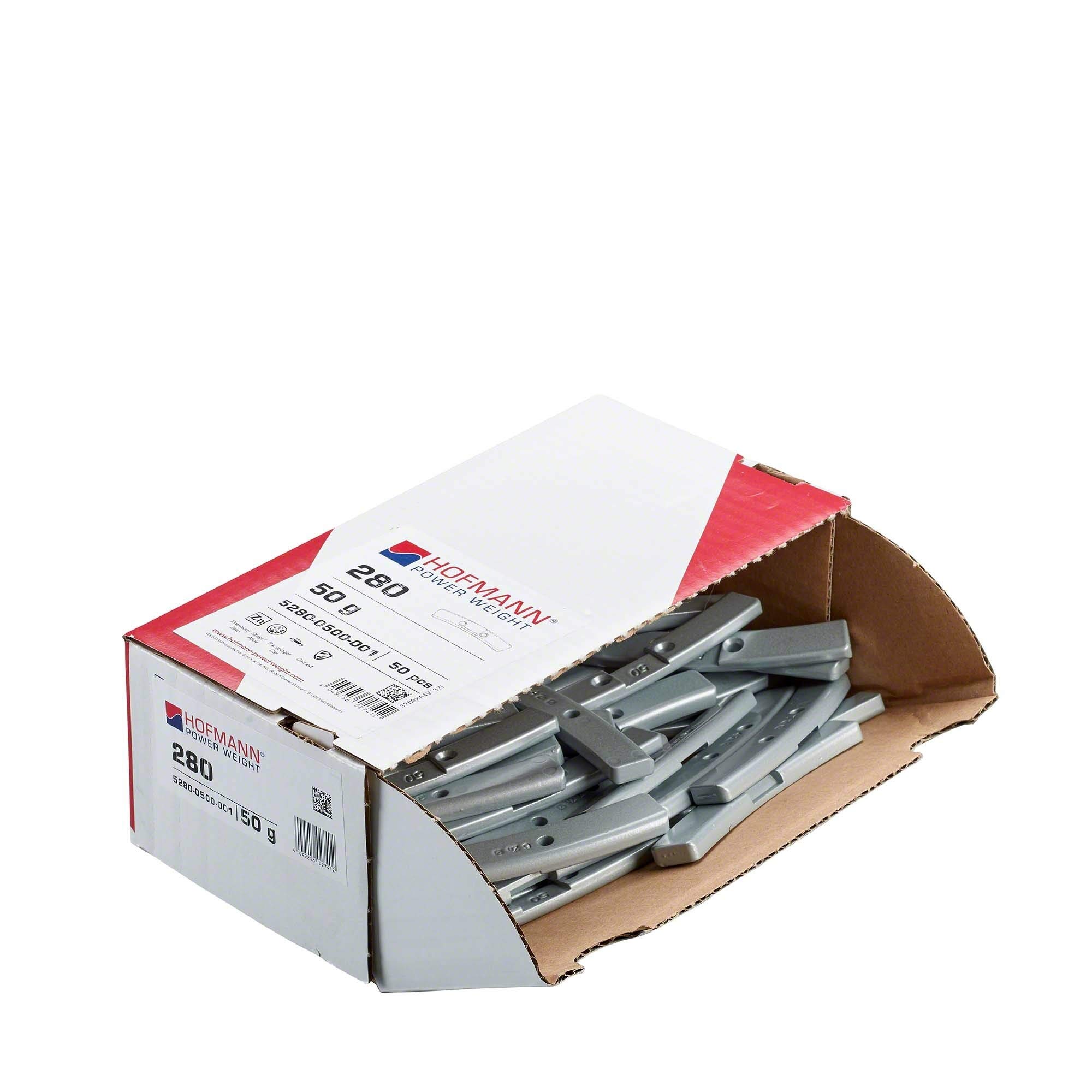 Hofmann Power Weight 50x Schlaggewichte Alufelgen 50g Auswuchtgewichte Wuchtgewichte Stahlfelgen | Reifenwechsel Auto