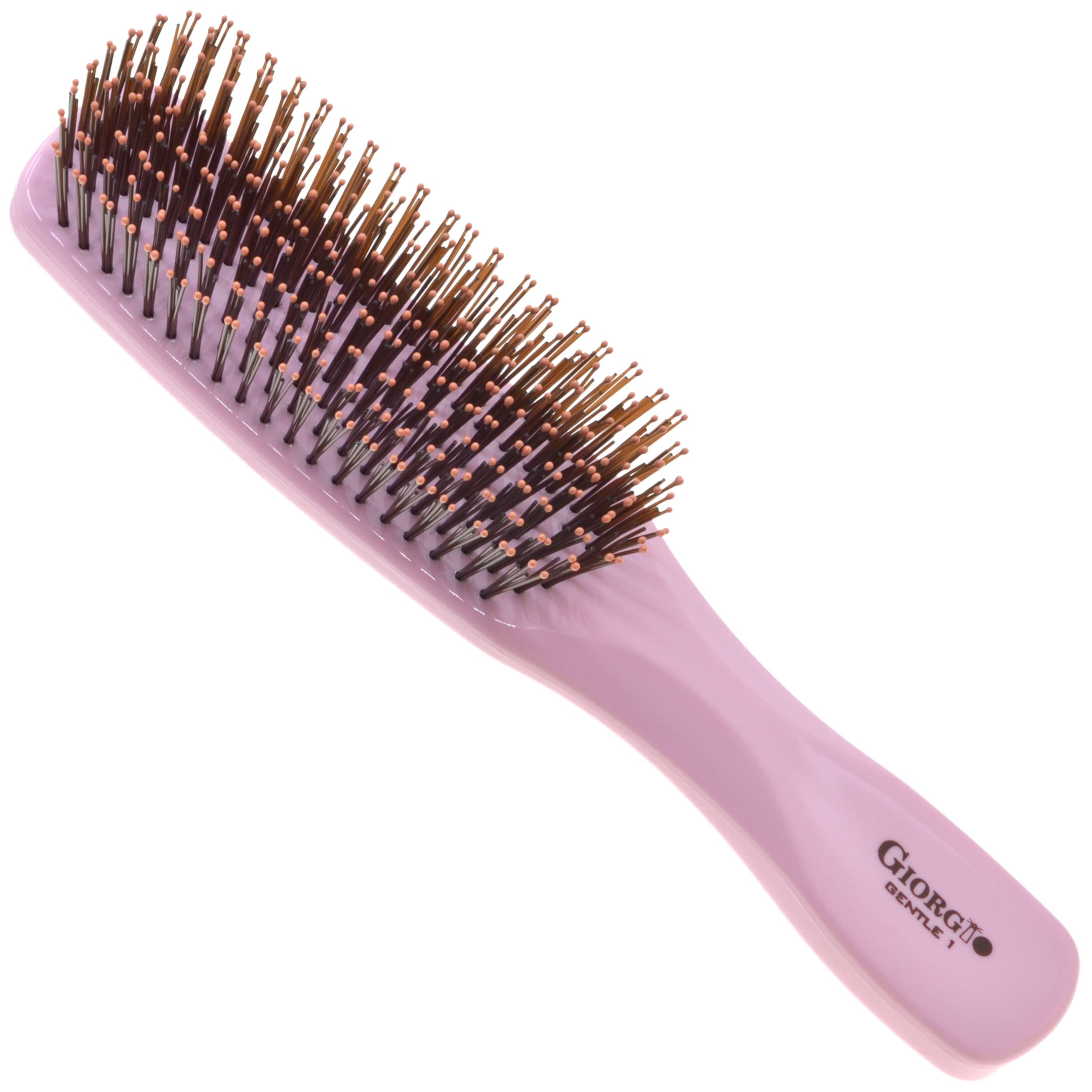 Giorgio Gentle Detangler Hair Brush for Men - Dual Length Bristles for Thick and Fine Hair, Scalp Massager, Travel-Friendly for All Hair Types &