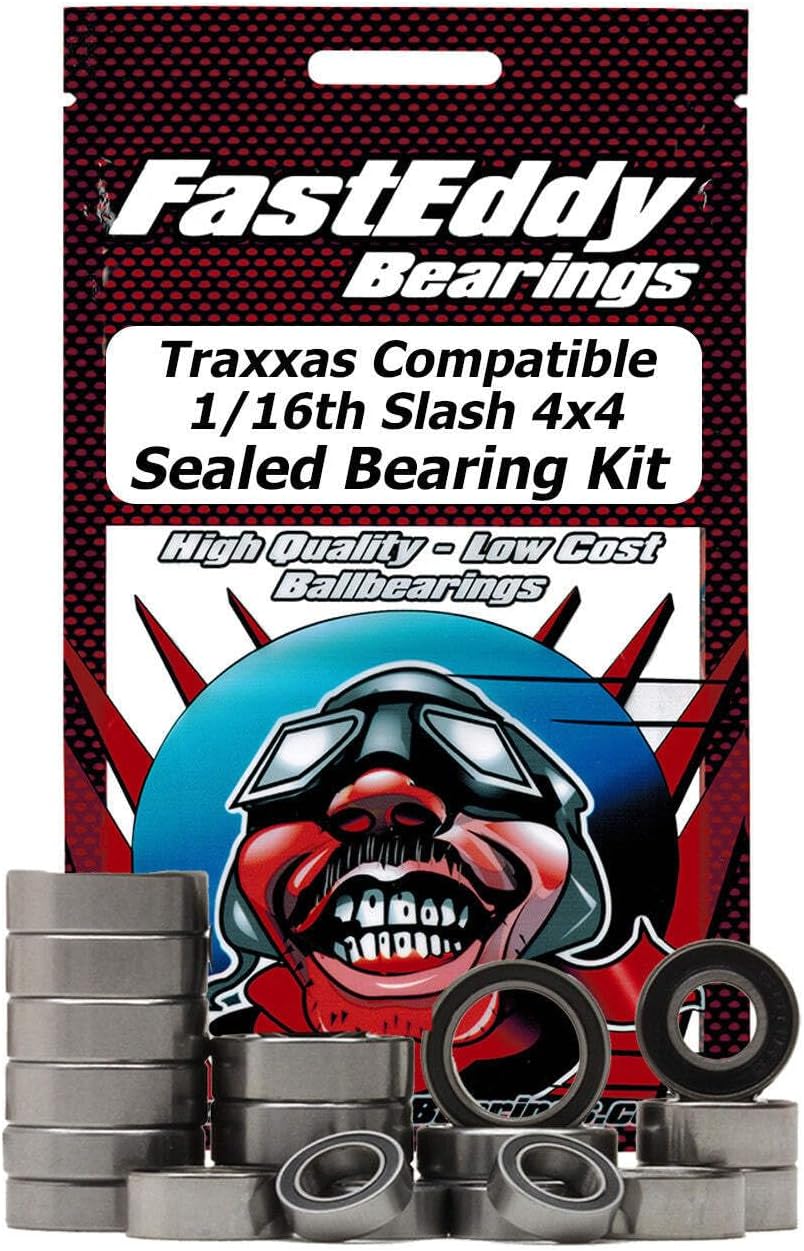 FastEddy Bearings Compatible with Traxxas 1/16th Mini Slash 4x4 Sealed Bearing Kit