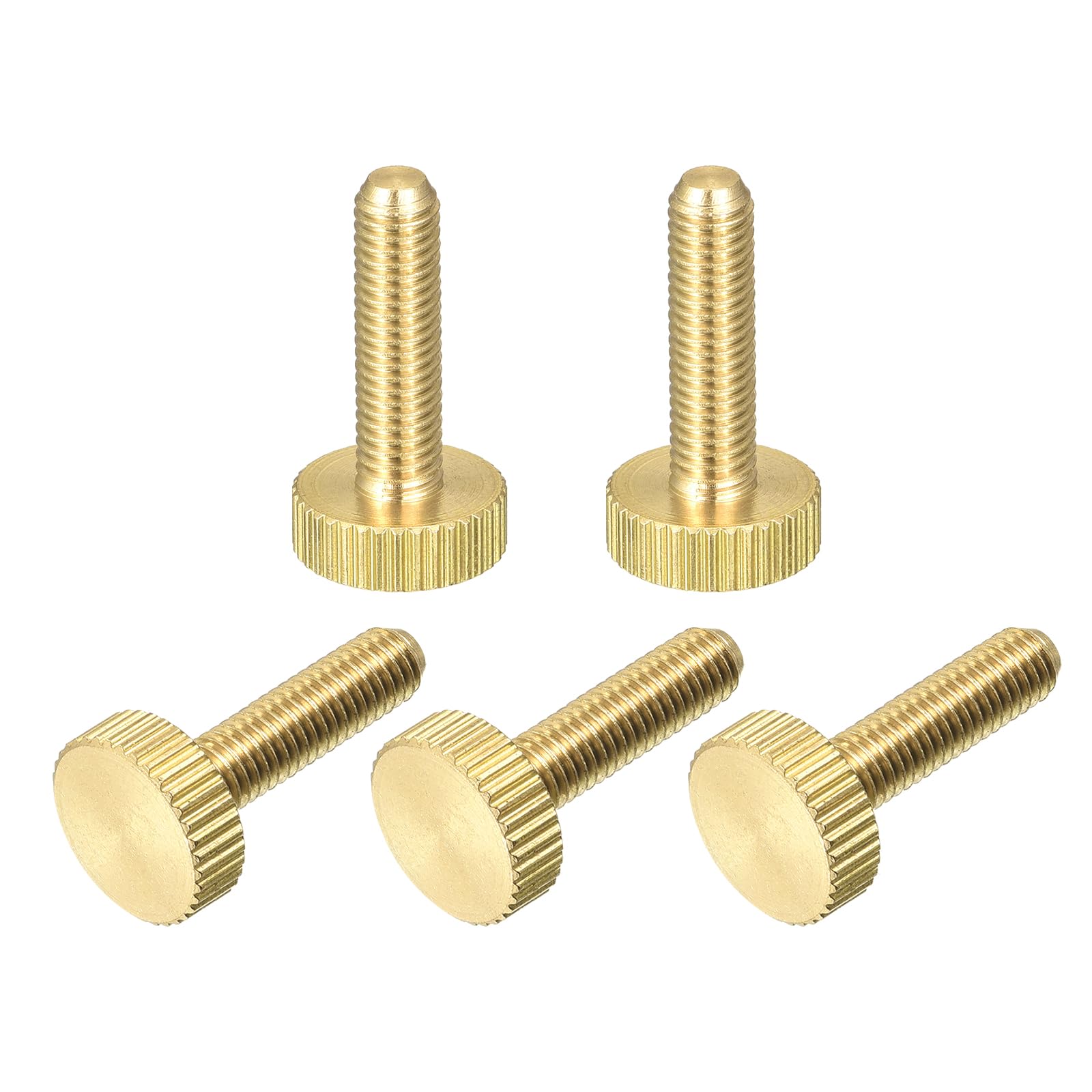 Brass Thumb Screws - M5 Knurled Fasteners -1