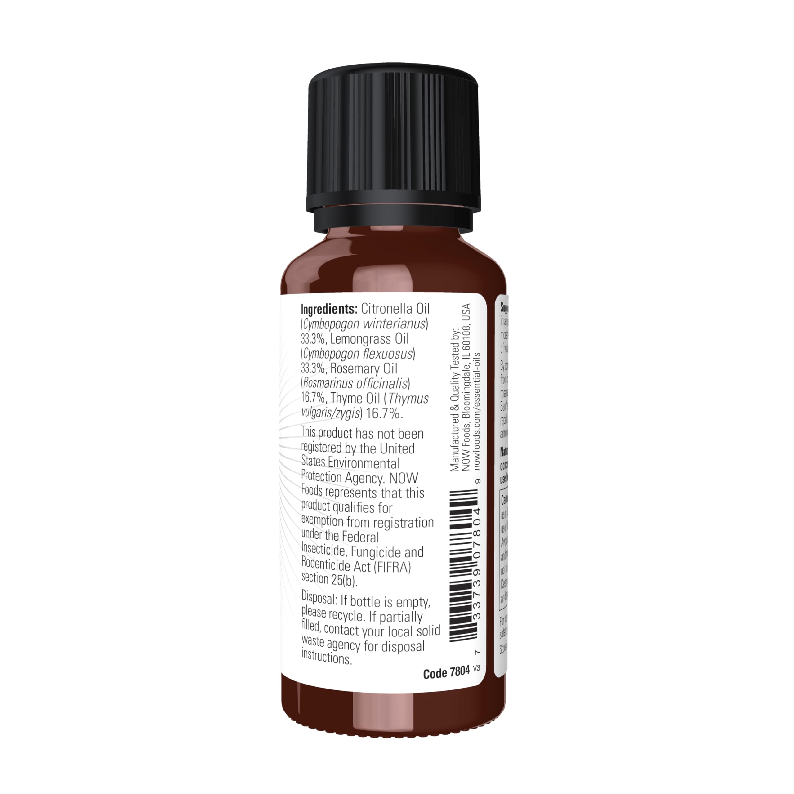 NOW Foods Essential Oil, Bug Ban - 30 ml.