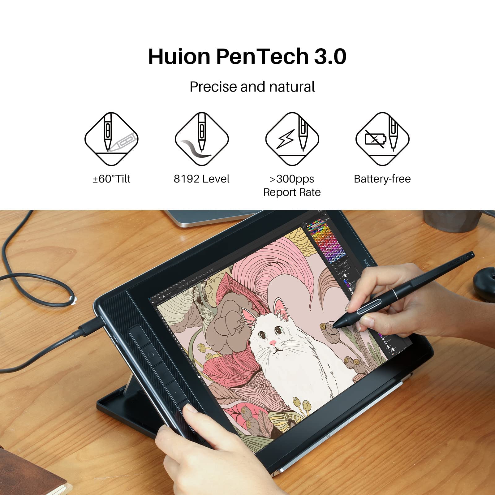 Amazon.com: HUION Kamvas Pro 13 2.5K QHD Graphics Drawing Tablet