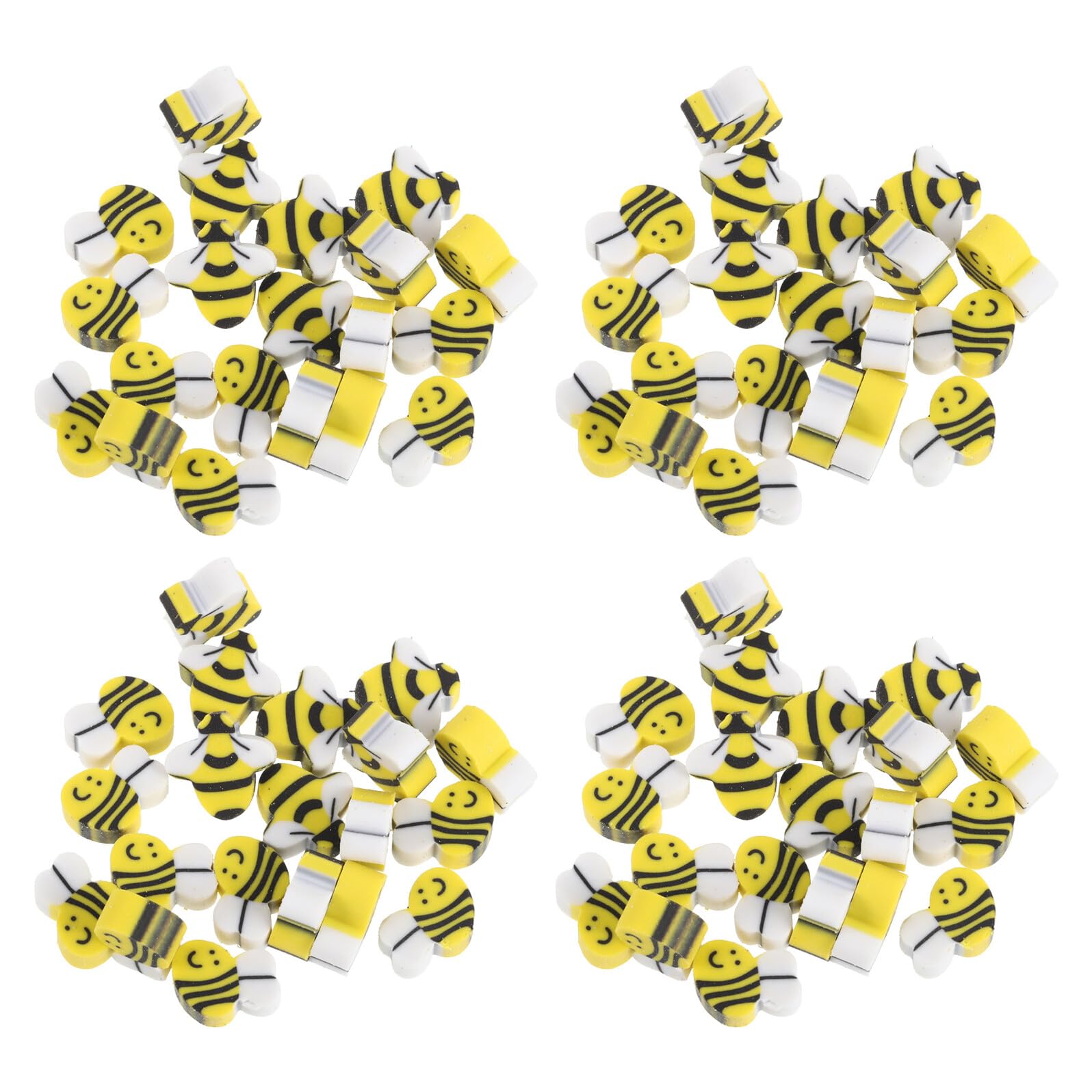 Toyvian 150 Pièces Gomme en Tpr Forme Abeille Jaune, Mini Gomme Animale Amusante pour Garçon et Filles et Élèves, pour Récompenses en Classe ou Rentrée Scolaire