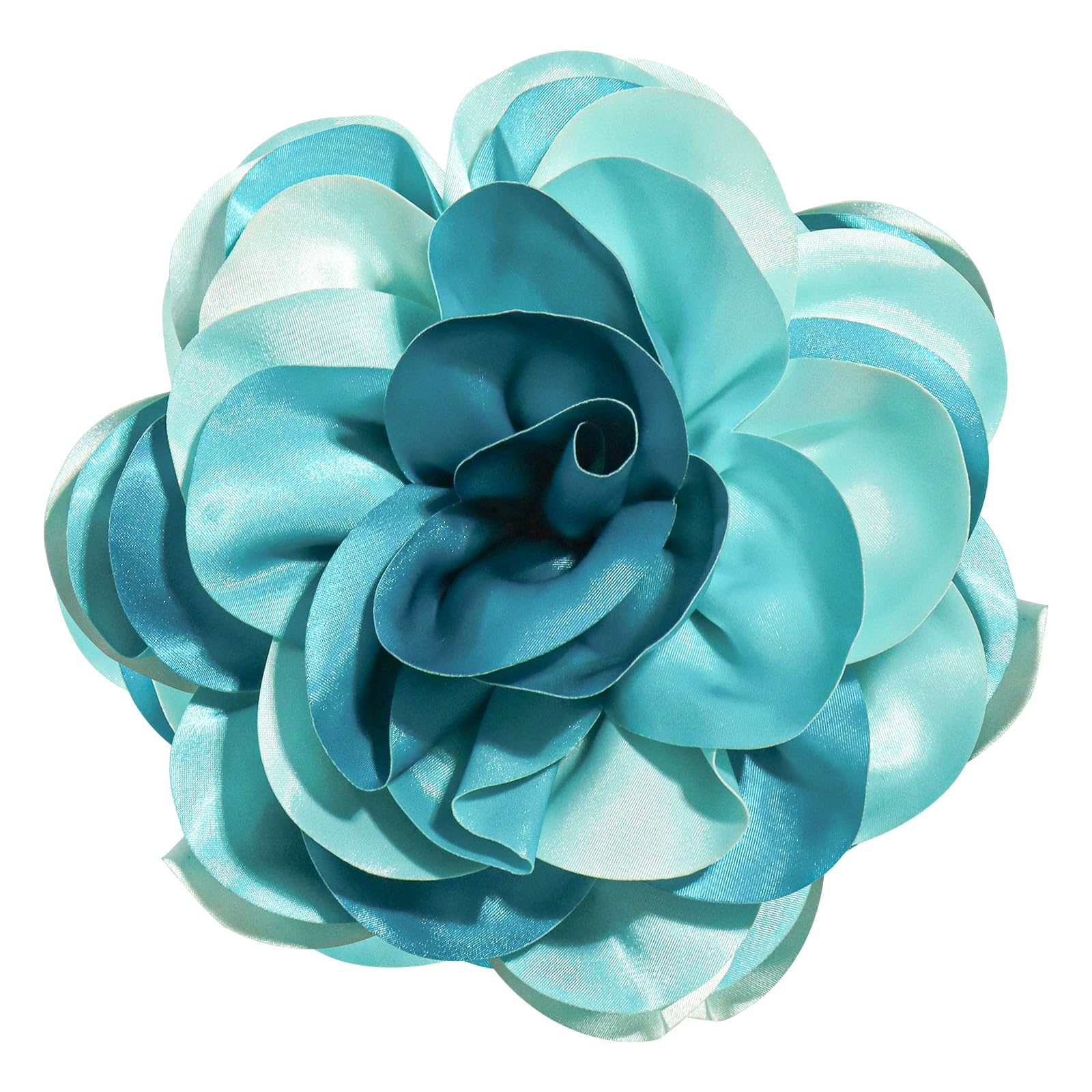 Big Flower Dainty Satin Fabric Rose Flower Brooches Large Rose Flowers Satin Lapel Brooches for Women Wedding Dinner Party Decoration 7.48 Inches