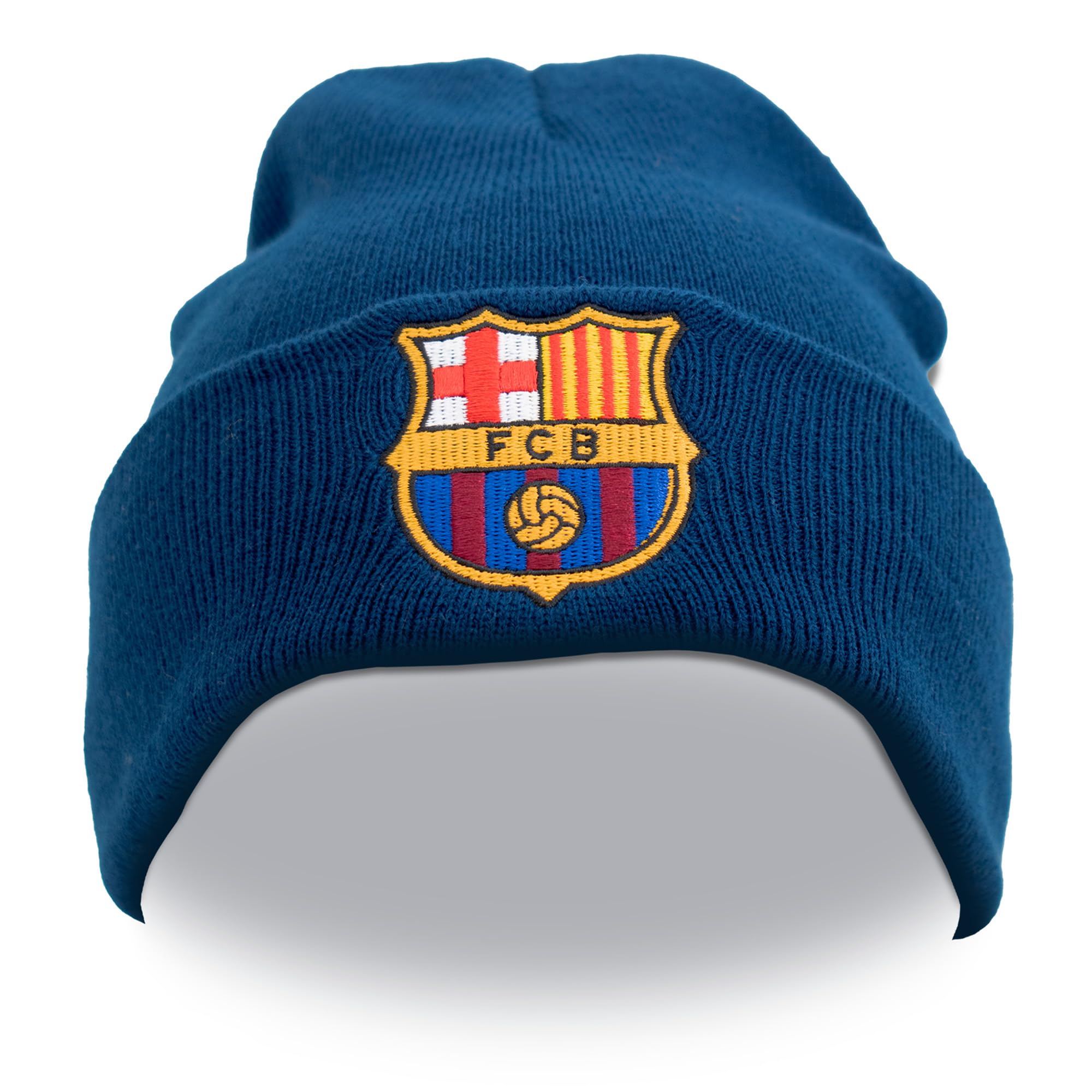 Hy-Pro Officially Licensed Barcelona Beanie Hat - Warm & Comfortable Winter Beanie Hats for Football Supporters - Cosy Blue Hat with Team Logo
