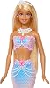 Barbie Baloncuk yapma özelliği ve solüsyonu ile uzun ve renkli meçli sarı saçları olan Barbie Baloncuk Rüyası Deniz Kızı bebek, tepsi ve tarak, JLW56