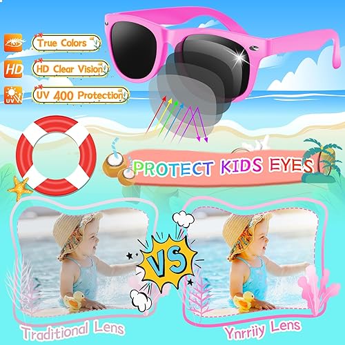 Miniatura 3 de Ynrriiy Gafas de sol para niños a granel, paquete de 24 lentes de sol para niños, regalos de fiesta, gafas de sol de neón para niños y niñas de 3 a