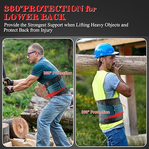 Miniatura 5 de Soporte de espalda para hombres y mujeres con 7 soportes de metal biónico, soporte lumbar fuerte para aliviar el dolor de espalda baja, hernia de