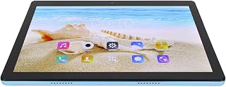 Airshi Desktop Tablet, Octa Core CPU HD Tablet 6000mAh Battery 3 Card Slots 10 Inch for Work (Blue)