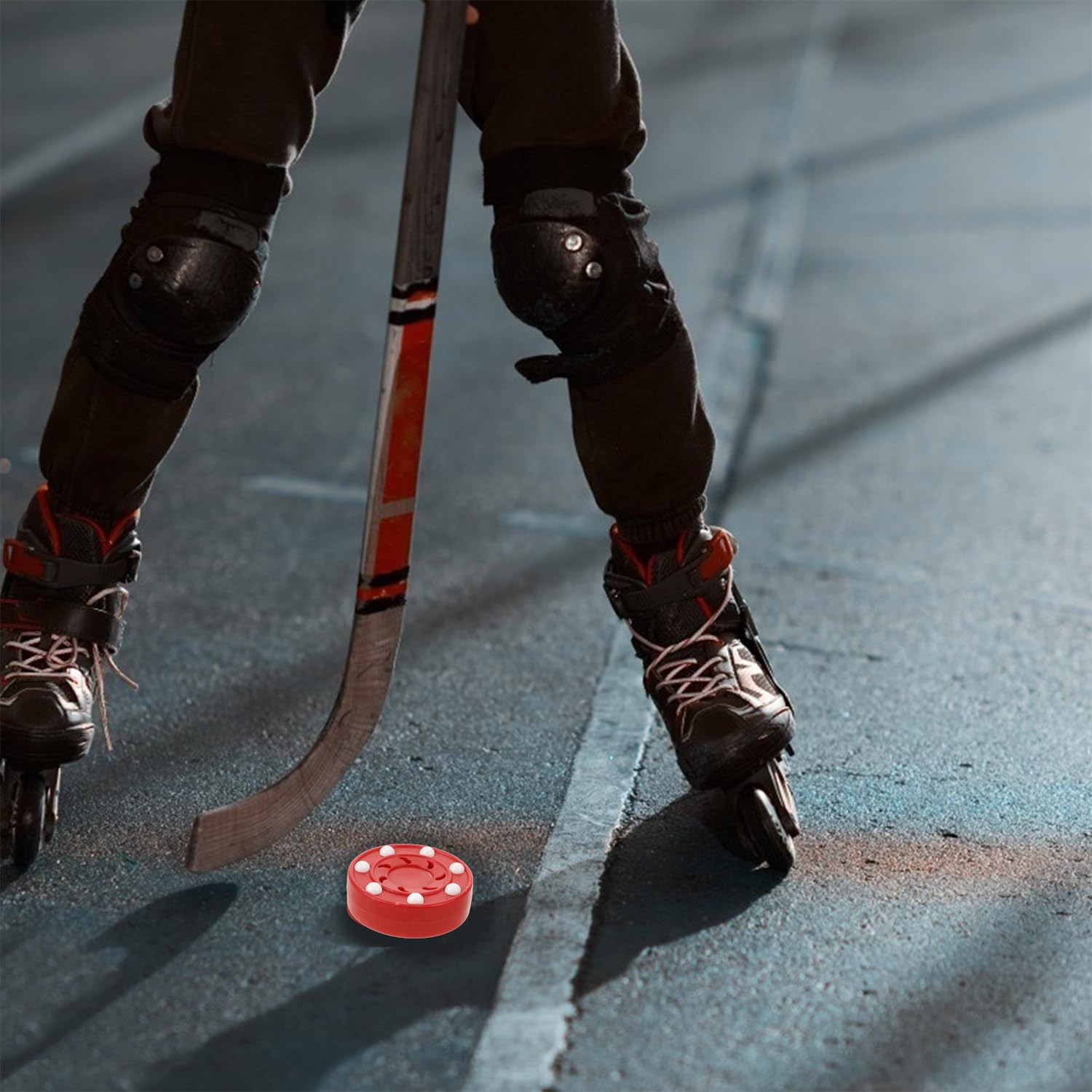 2 Pièces Palet De Hockey sur roulettes - Balles De Hockey sur Route Réutilisables pour Entraînement en Plein Air Et Jeux Professionnels