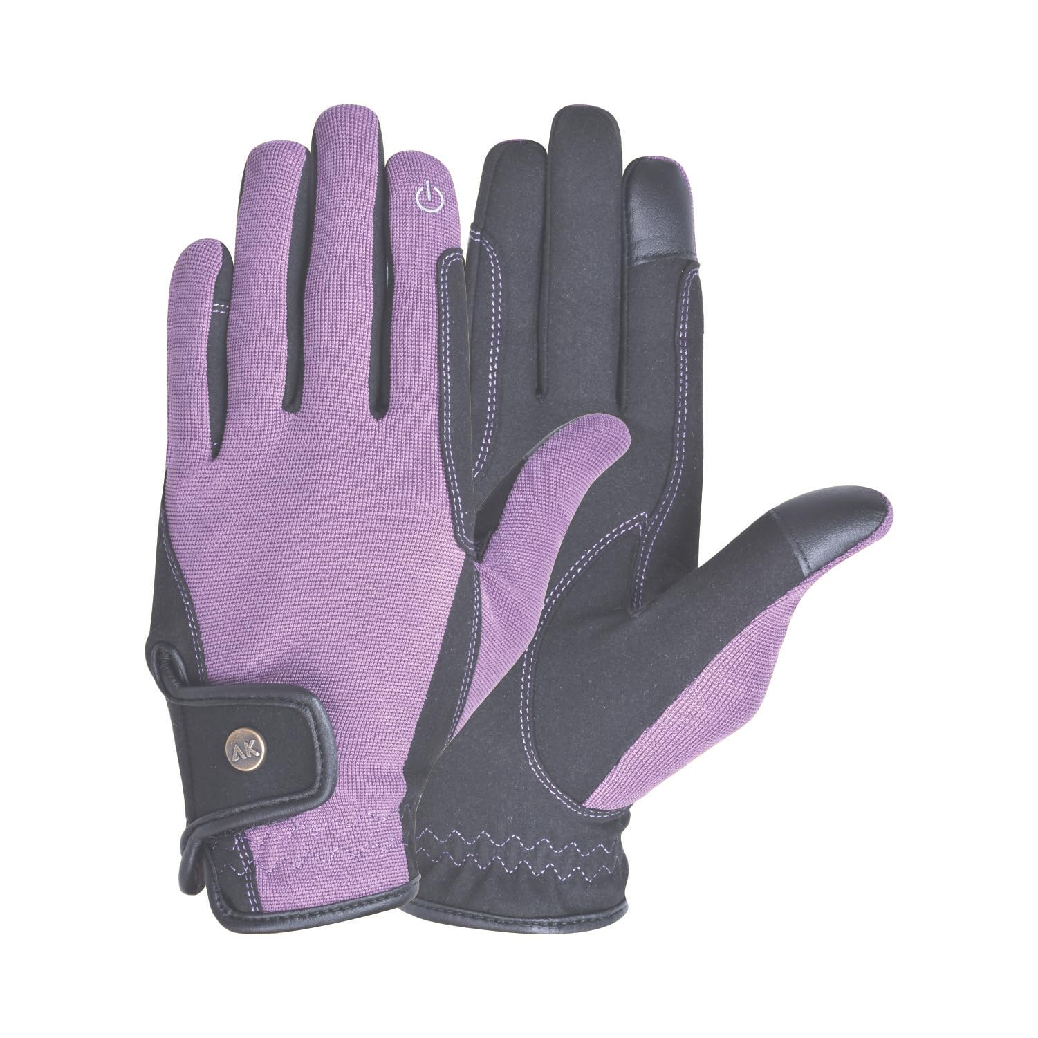 AK Fine Tech Micro Suede Riding & Multifunctional Horse Riding Gloves AKRS-8484 (Purple, 2XL)