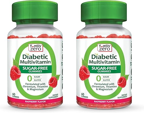 YumVs - Gomitas multivitamínicas para diabéticos  Suplemento para diabetes sin azúcar vitaminas para mujeres y hombres  Cromo, tiamina y magnesio