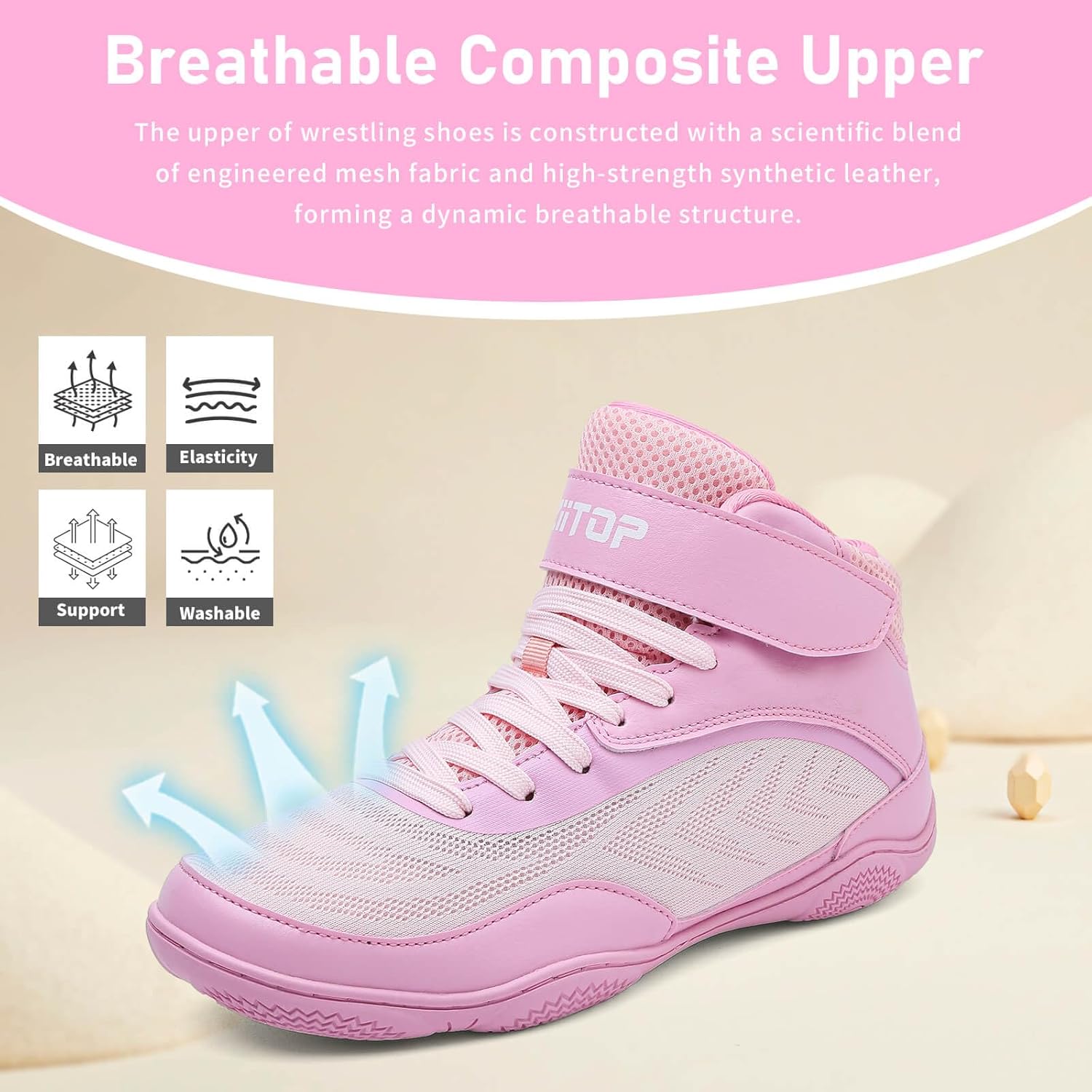 Kids Wrestling Shoes Youth Boys Girls Youth Boxing Shoe Barefoot Hiking Boots Lightweight Breathable Zero Drop Non Slip - Image 3