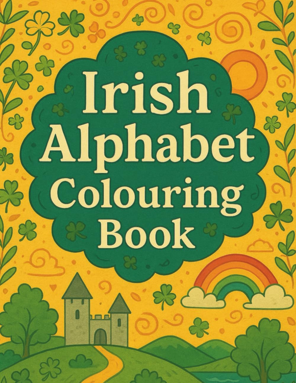 Irish Alphabet Colouring Book: A Fun A–Z Learning Activity Featuring Words as Gaeilge and Cute Illustrations