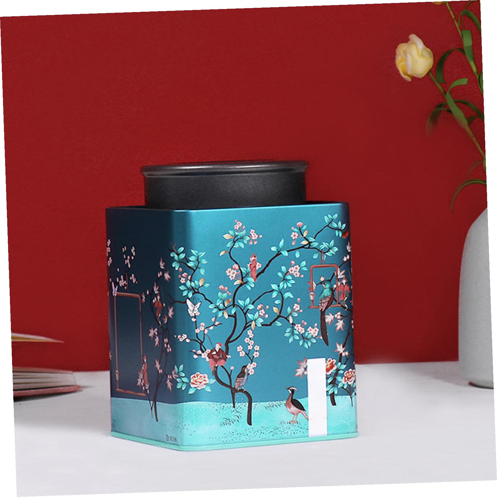 Recipiente para Almacenar Té de Hojalata Bolsa de Embalaje, Contenedor Metálico Funcional para Organización en Cocina y Obsequios