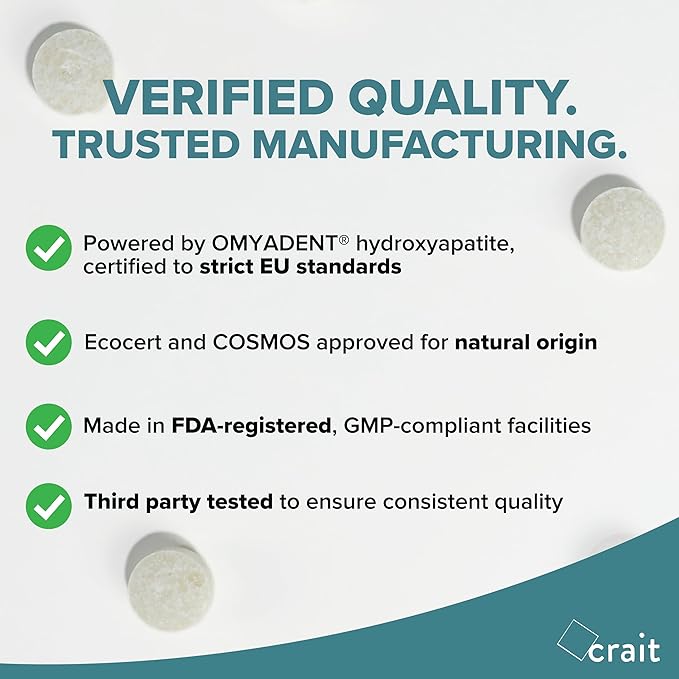 Chicle Remineralizante crait con Hidroxiapatita y Xilitol, Sabor Menta, 30 Unidades miniatura 5