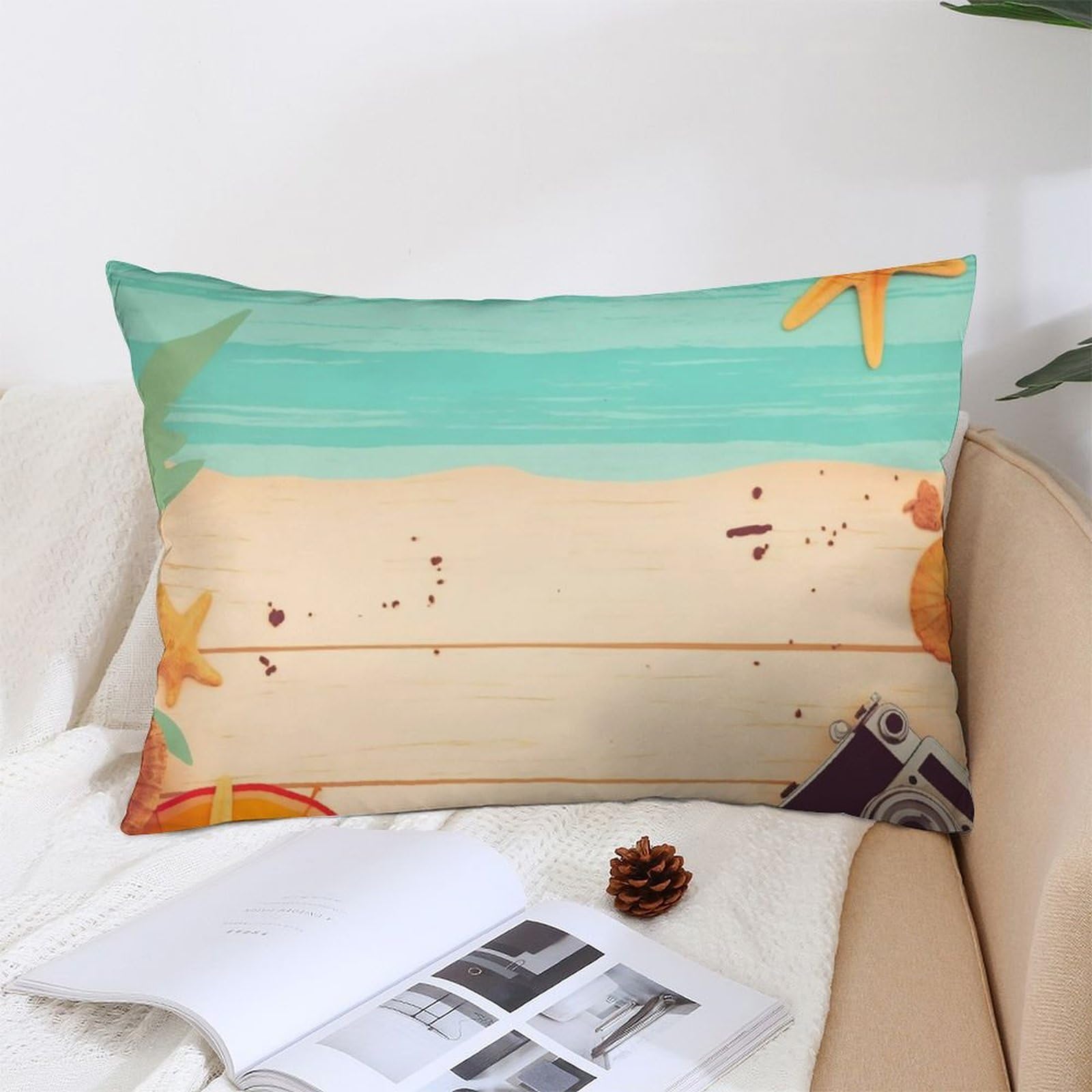 NTVOWPZO Decoration Throw Pillow Covers 12 "x20 Pillowcases Covers Summer Background Soft Pillowcases Modern Farmhouse Home Decor Sofa Cushions Covers for Couch Bed Living Room