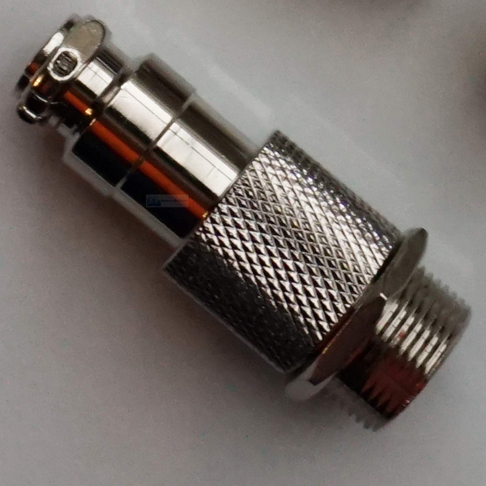 Leisure PursuitsElectric Golf Trolley 3 Pin Male Chrome Connector For Ben Sayers, Pro Rider, Fazer Etc