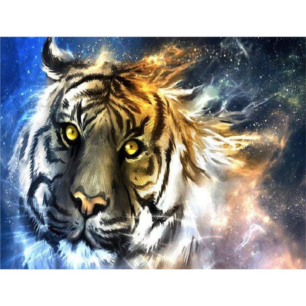 Peinture diamant tigre grand format 80x100 | Finition sans vide round drill