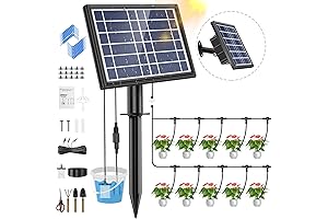 Skycow Solar & USB Power Drip Irrigation System: Automatic Watering for Potted Plants Outdoors