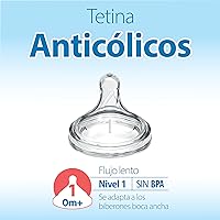 Vista 10 de Dr. Brown’s - Tetina para biberón de cuello ancho, flujo natural nivel 1, flujo lento, 100% silicona, paquete de 2, 0m+