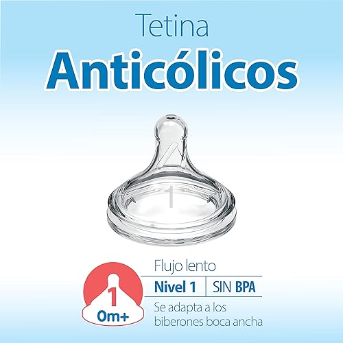 Miniatura 10 de Dr. Brown's Natural Flow Nivel 1 Tetina de Silicona para Biberón de Cuello Ancho, Flujo Lento, 0m+, Tetina para Biberón 100% Silicona, Paquete de 6
