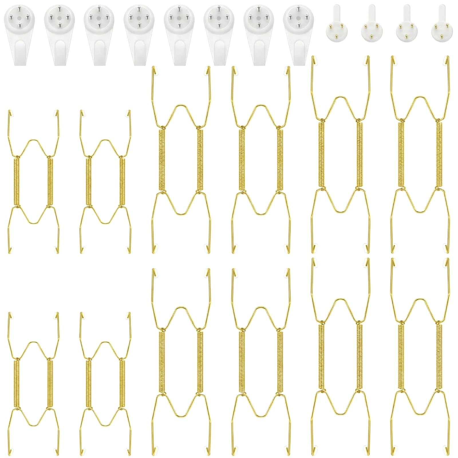 Hotop 12 Pcs Wall Plate Hangers Wire Invisible,6/8/10 Inch,Gold