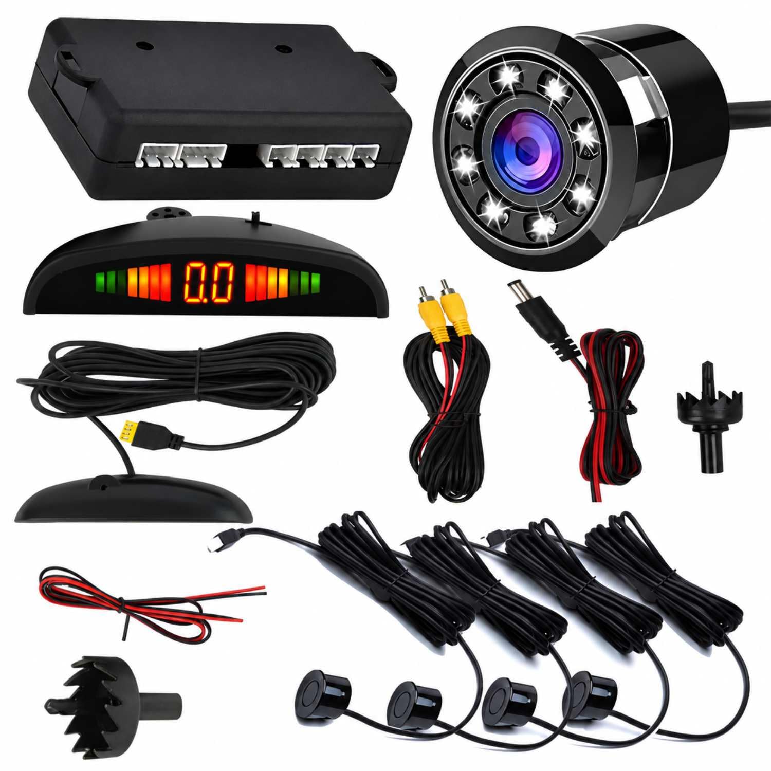 Reverse Parking Camera with 4 Black Parking Sensors for Bolero 2020-image-33