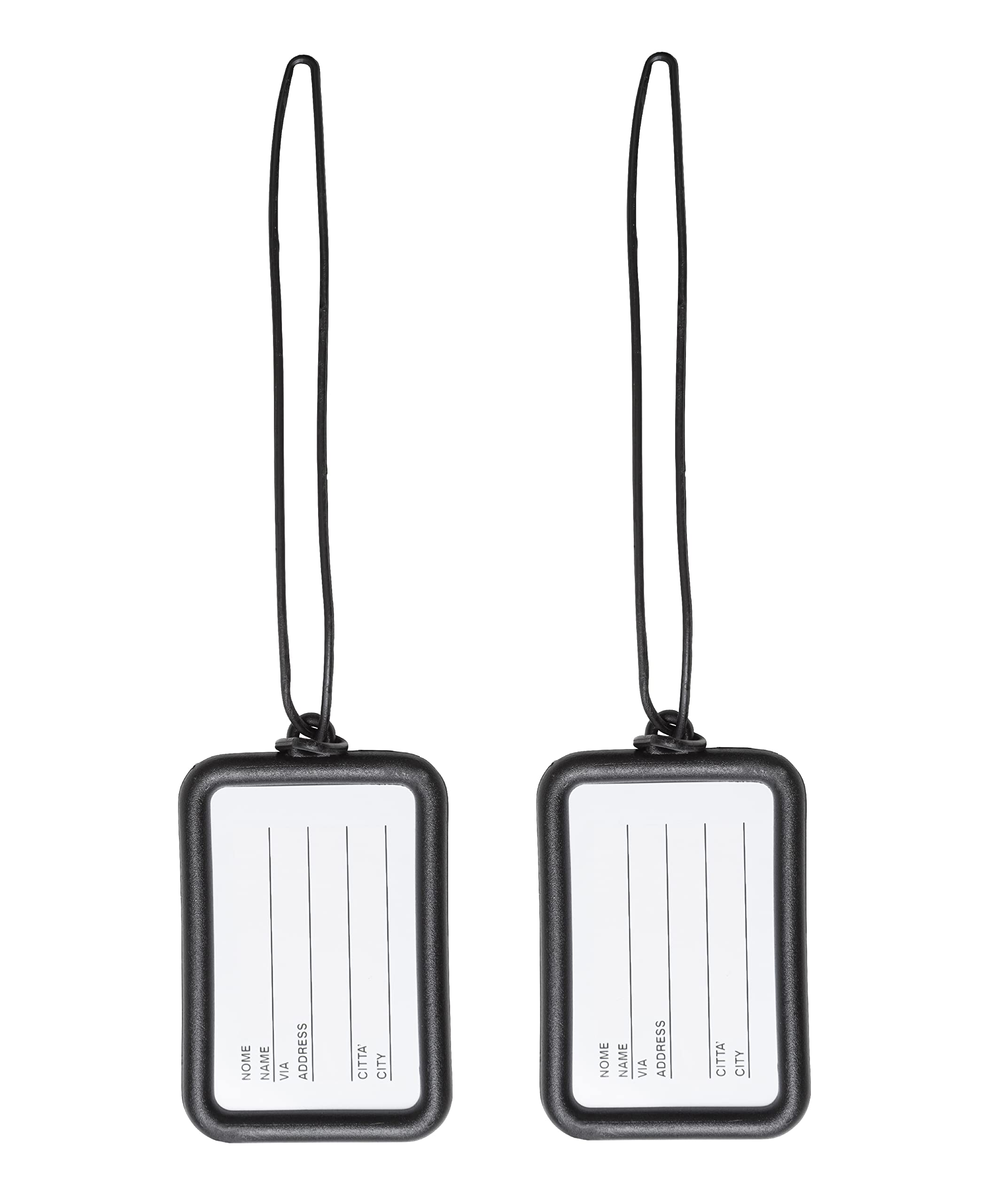 IPEA Pack 2 Etiquetas Para Maletas De Viaje Con Diseño De Avión – Plástico Antigolpes Y Cordón De Goma Resistente, Ideal Para Identificar Tu Equipaje