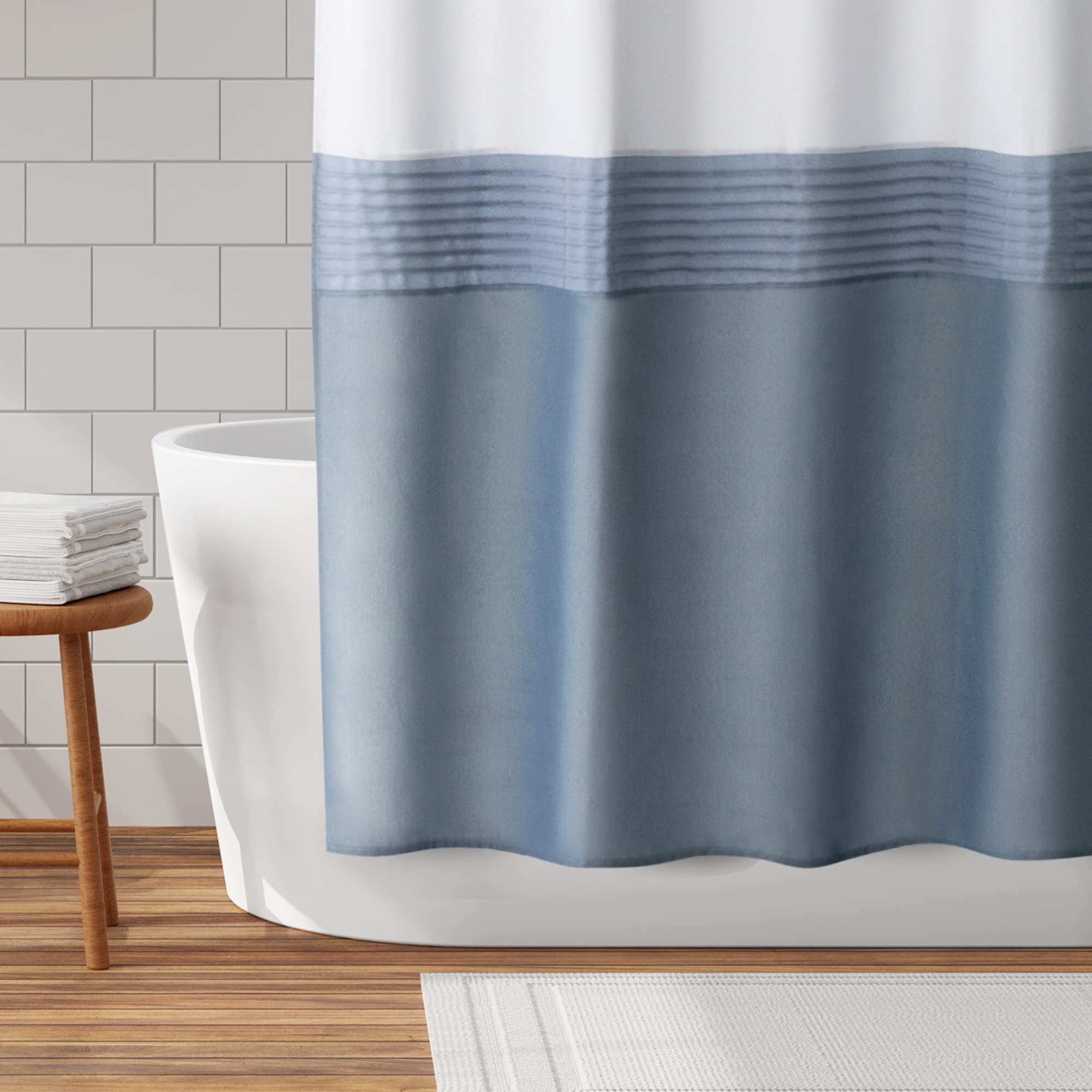 Zenna Home Stoff-Duschvorhang - Wasserdichtes Mikrofaser 178x183cm