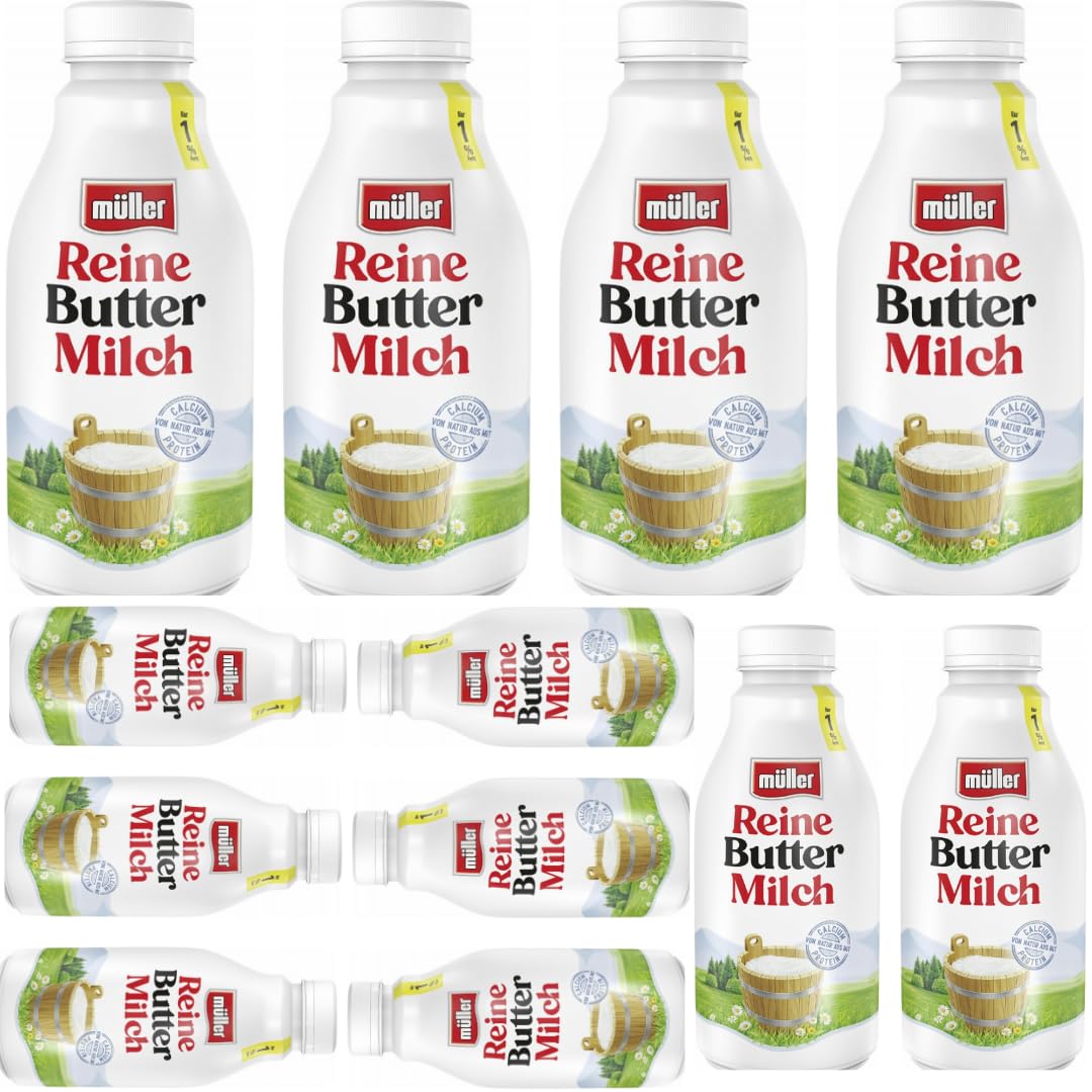Müller Reine Buttermilch 1% Fett (Einweg) 500 mililiter x 12 Stück [Frischegarantie] ink pfand