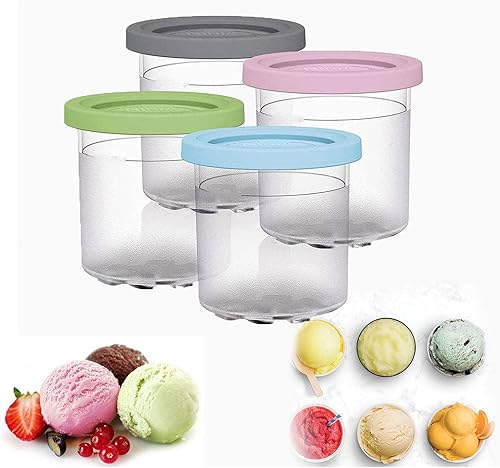 TONONE Creami - Pintas de lujo para ninja creami, recipientes de pintas de helado seguros y a prueba de fugas, compatibles con NC301 NC300 NC299AMZ
