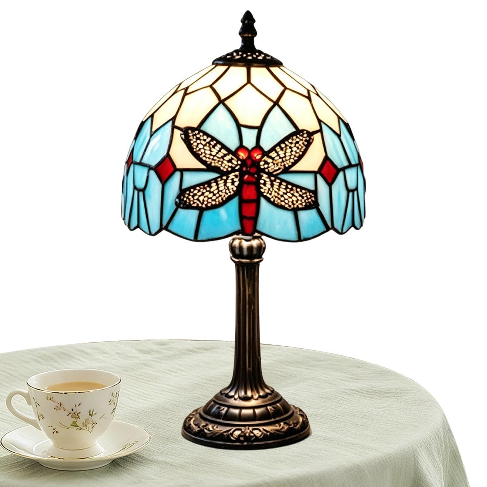 Lampada da tavolo, luce vintage per comodino con animali macchiati | Lampada da soggiorno per appartamento, soggiorno, camera da letto, cameretta dei bambini, studio, scrivania, comodino, tavolo