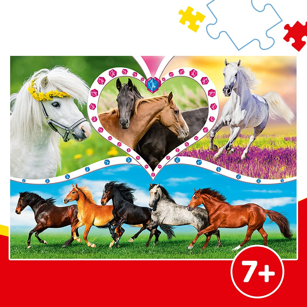 Trefl Piękne Konie Puzzle 200 Elementów o Wysokiej Jakości Nadruku dla Dzieci od 7 lat