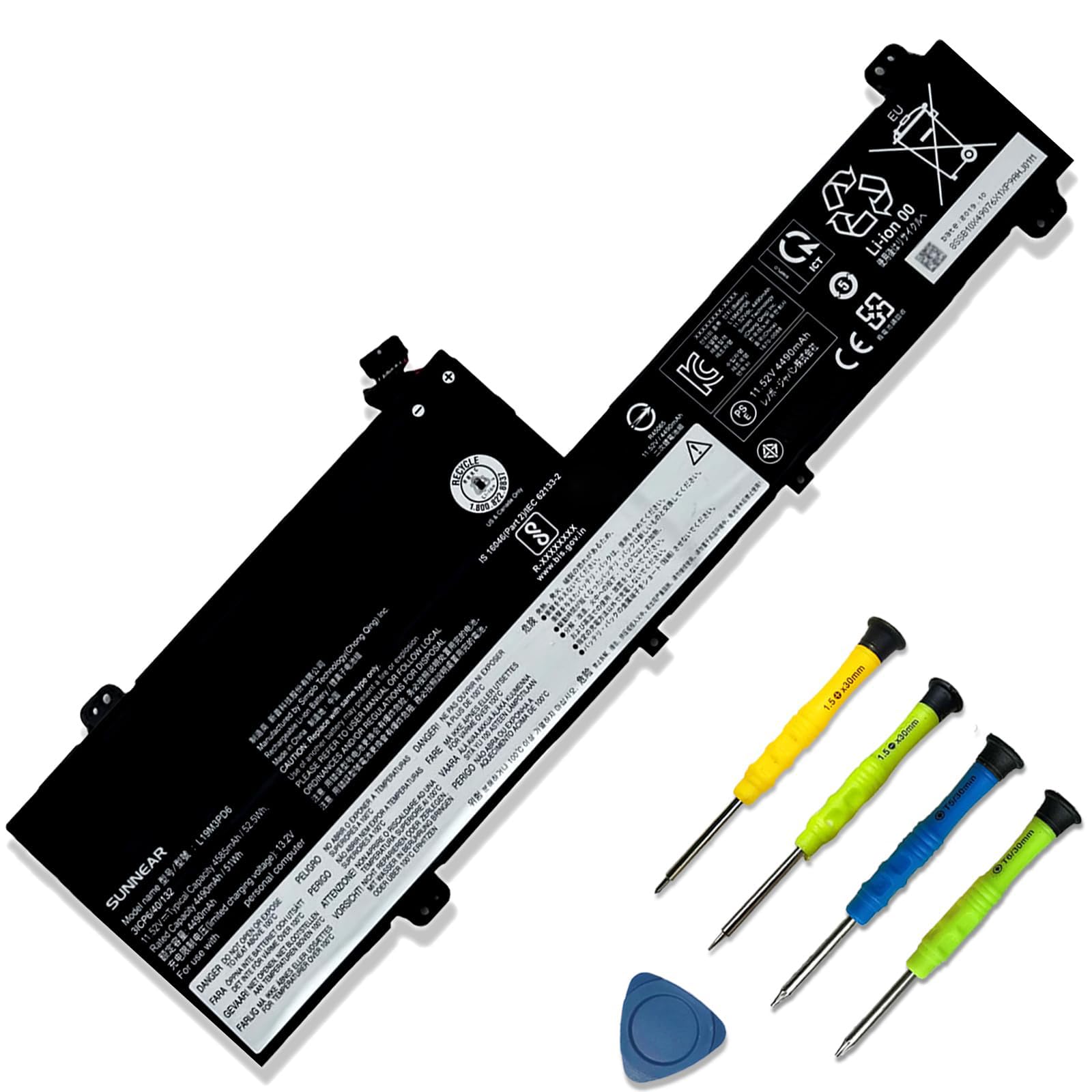 Amazon.com: SUNNEAR L19M3PD6 Laptop Battery Replacement for Lenovo