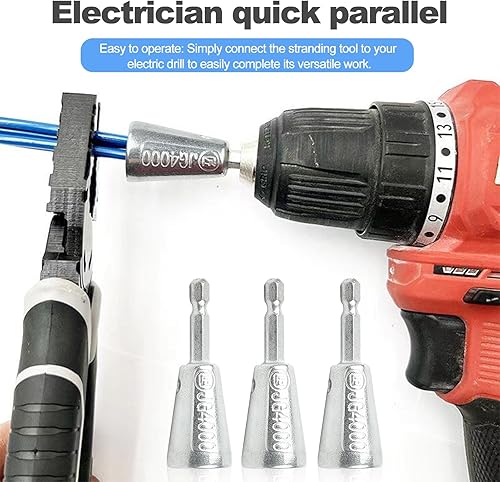 Miniatura 3 de Herramienta de pelado de torsión de alambre para taladro, pelacables y tornado automático, tornado de tuerca de alambre, enchufe de conector de