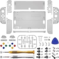 Vista 3 de eXtremeRate DIY Full Set Shell for Nintendo Switch OLED, Replacement Console Back Plate & Kickstand, Custom NS Handheld Controller Housing with Full