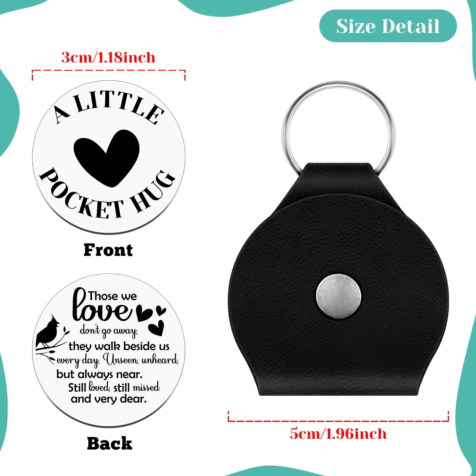 Memorial Gifts for Loss of Mother Father Pocket Hug Token Remembrance Bereavement Gift Idea Sympathy Gift for Loss of Loved Grief Condolences Miscarriage Gifts for Mom Stainless Steel Double Side Coin - Image 2