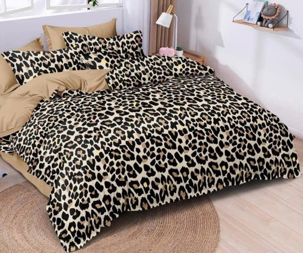 Super Soft Glace Cotton King Size AC Comforter II Blanket II Duvet for Double Bed with 1 Flat Double Bedsheet and 2 Pillow Cover, 4 Pc Set (Zebra)-image-8