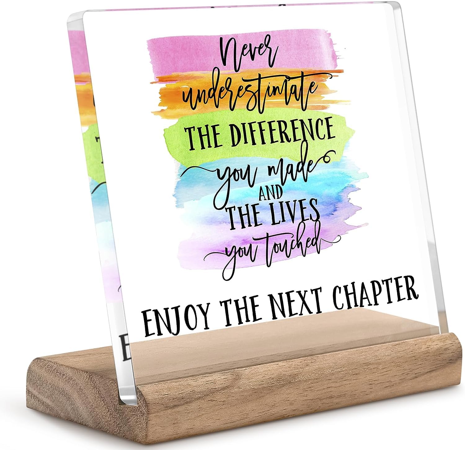 Retirement Gift Acrylic Plaque for Women/Men - Leaving Job, Happy Retirement for Colleagues, Friends, Boss, Doctor, Nurse, Teacher & Coworkers, Goodbye Party Gift — image 1