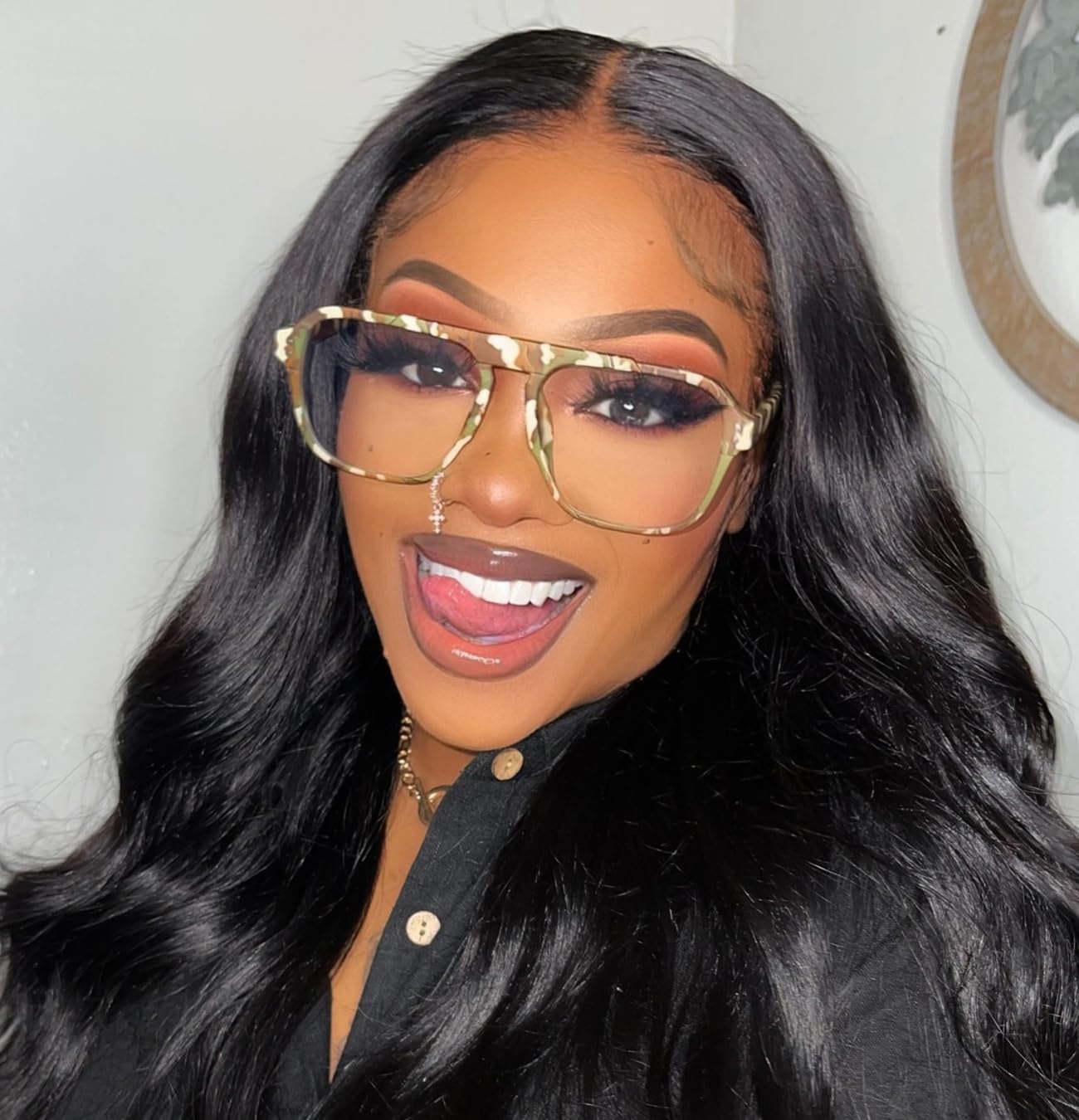 VOOGLAM Oversize Aviator Blue Light Blocking Glasses for Women Men Anti UV Eyestrain Eyewear Green Sosa GOT743013-01