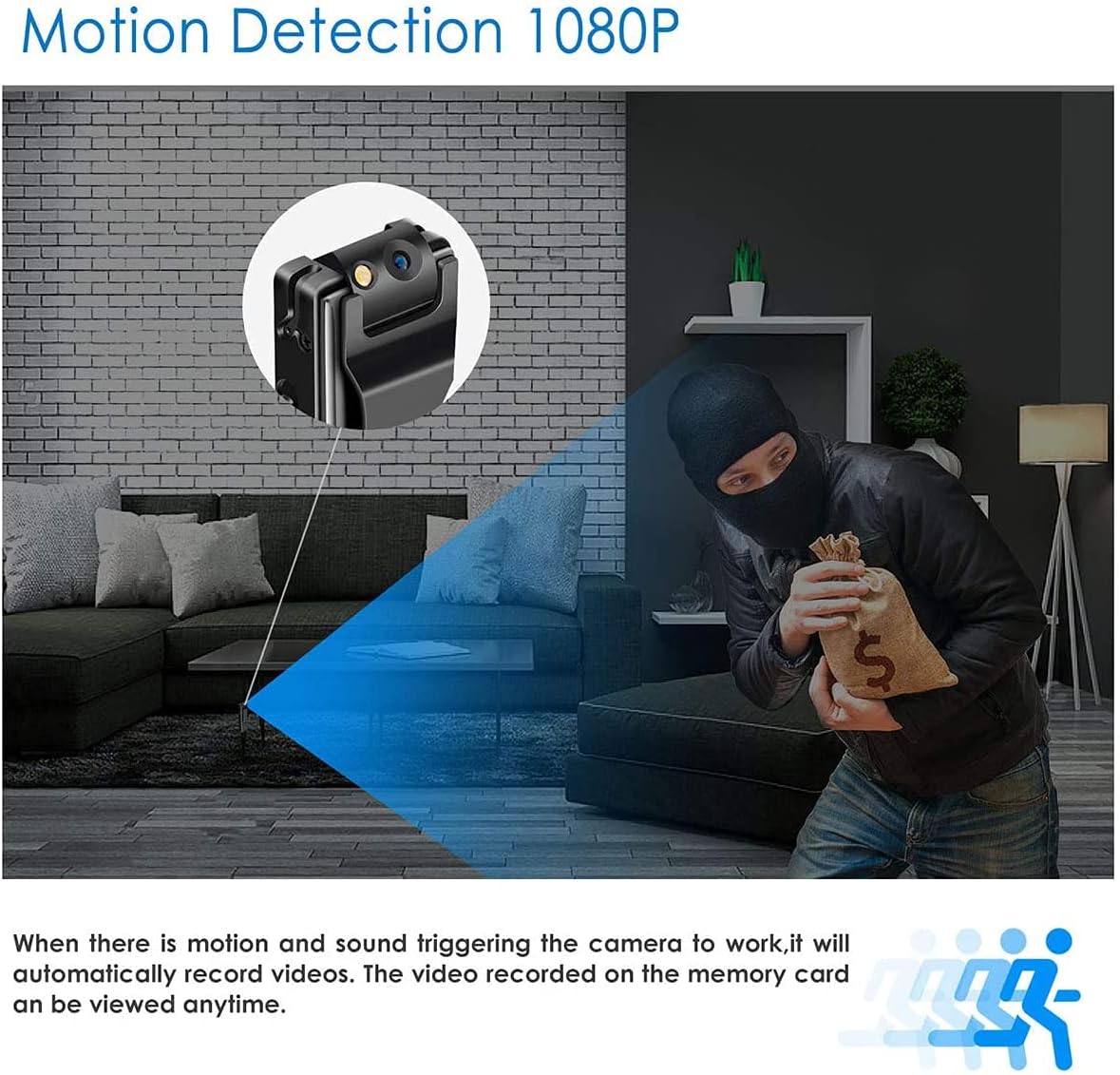 Mini Body Camera Video Recorder, Pocket Camera, Tiny Camera, Nanny Small Cam, Body Spy Camera, Small Security Camera for Home Outdoor Office and More (with 32G Red Super high-Speed Memory Card) - Image 7