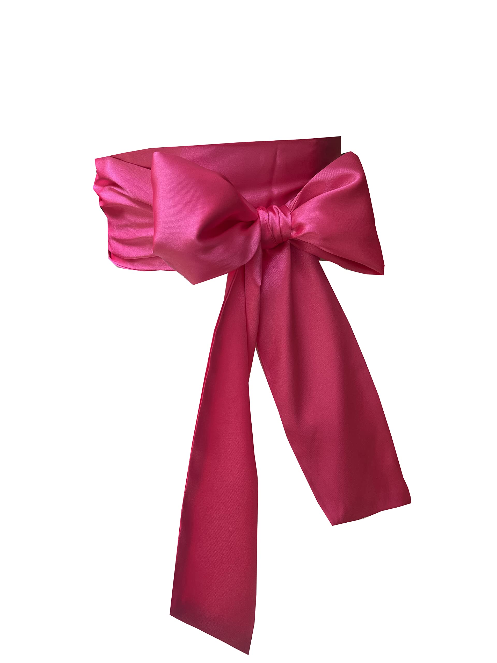 Women Satin Sash Belts For Bridal Bridesmaid Dresses Girls Waist Belts For Special Occasion, Hot Pink, Medium