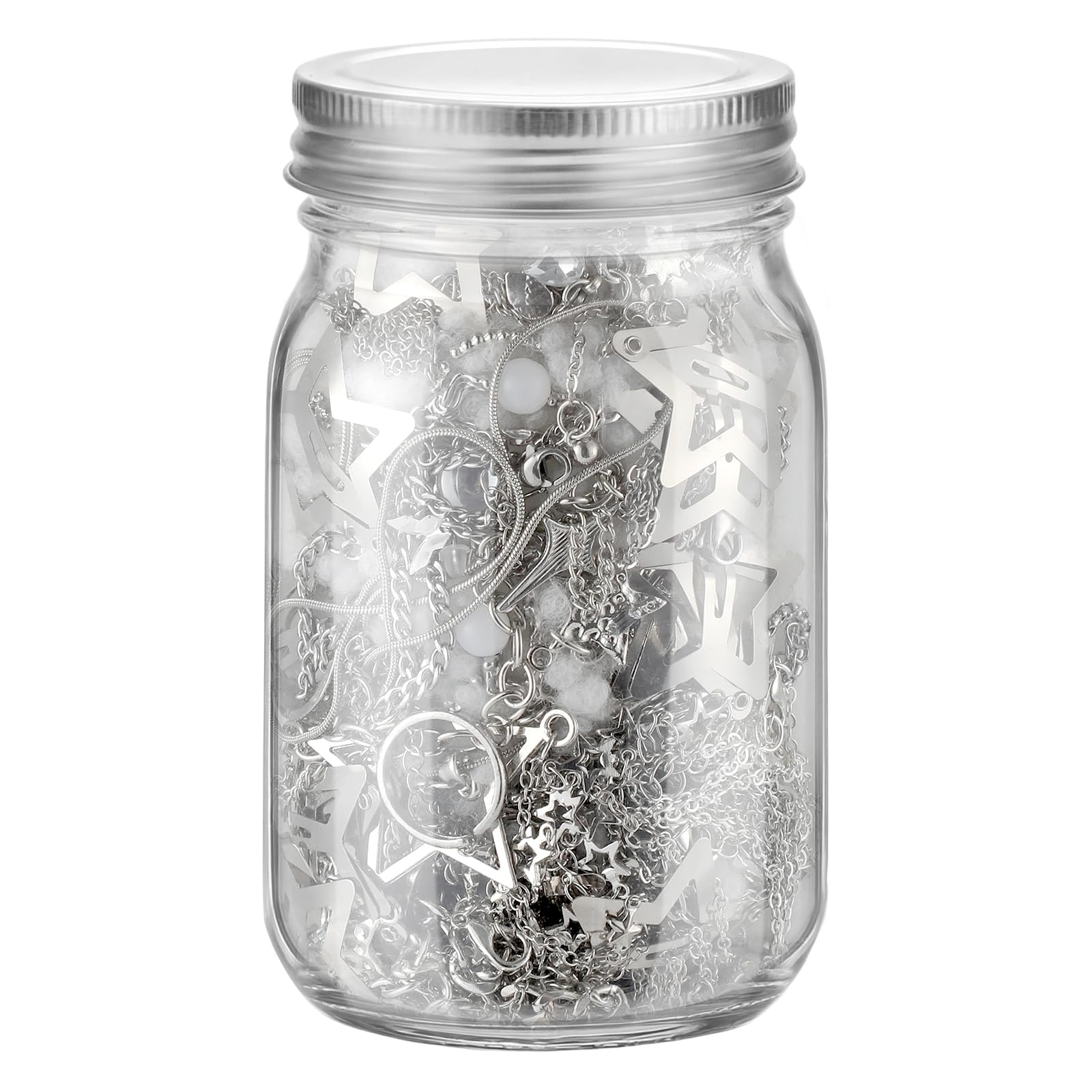 Beach Mystery Jewelry Jar Bundle - 50+ Pcs Ocean Inspired Surprise Jewelry Box with Shell Charms, Starfish Necklaces, Anklets & Earrings - Boho Summer Gift Set
