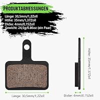 Zacro Tárcsafék Betét Kerékpárhoz - Kompatibilis Tektro, Shimano, TRP, Deore Modellekkel - MTB, E-bike Fékbetét Szett 4 db 5